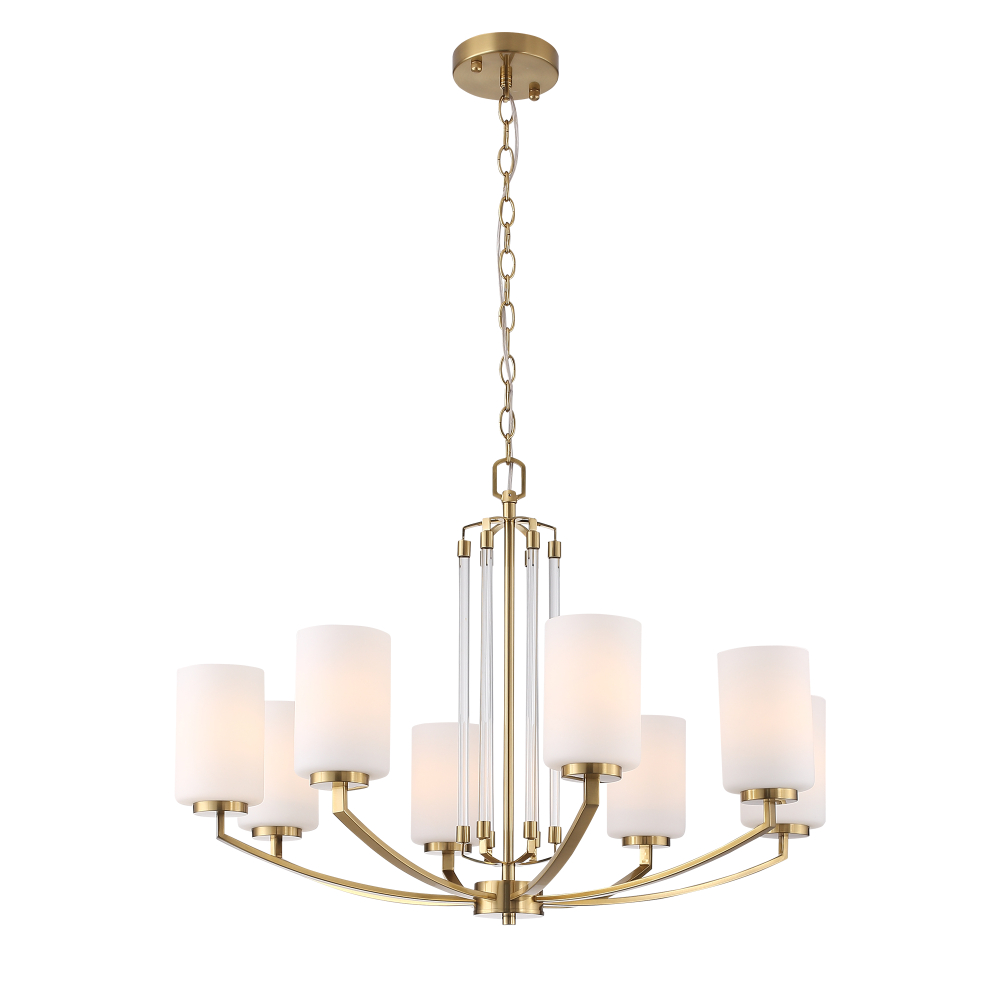 SL1403.303.08 Люстра подвесная ST-Luce Латунь/Прозрачный E27*8 40W ОПАЛ