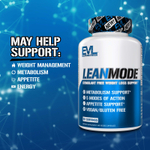 EVLution Nutrition, LeanMode, добавка для поддержки снижения веса без стимуляторов, 150 растительных капсул