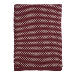 Плед вязаный 130х180 Tkano Essential бордовый