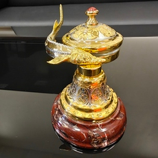 Икорница на яшме "Осетр" (Златоуст)