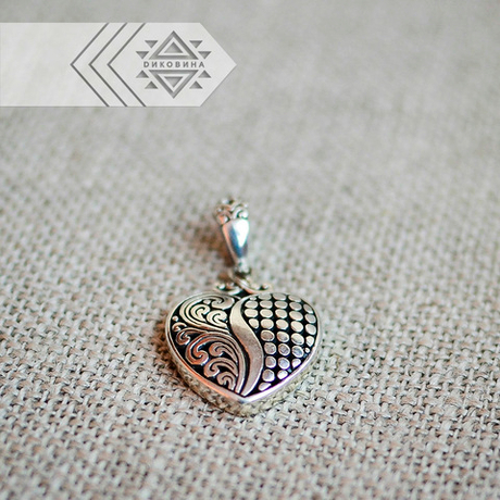 Кулон СЕРДЦЕ, серебро