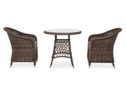 "Эспрессо-80 R" обеденная группа плетеная, цвет коричневый