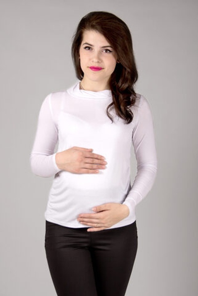 Блузка белая облегающая тонкая для беременных, размеры 42,44,46,48