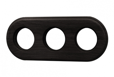 Рамка 3-местная R, дерево, цвет Угольно-черный RF1-630-119