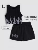 Спортивный костюм для девочки в сад топ и шорты