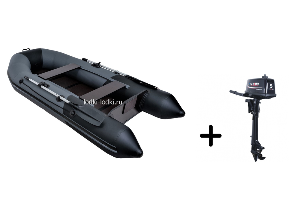 Таймень NX 2850 графит-черный + PARSUN T 5.0 BMS (комплект лодка + мотор)