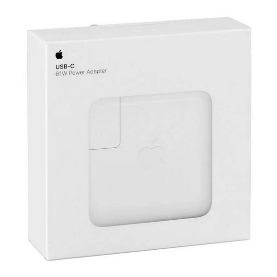 Адаптер питания Apple USB-C Power Adapter мощностью 61 Вт (MRW22ZM/A) белый