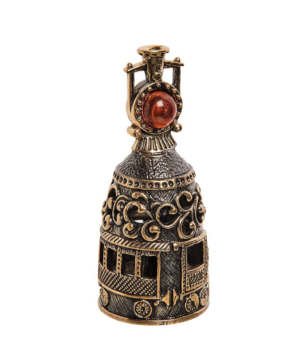 AM-2692 Колокольчик «Паровоз» (латунь, янтарь)