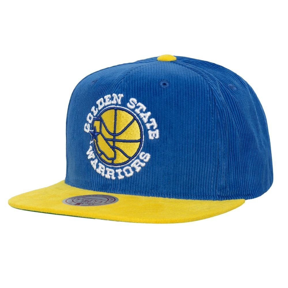 Кепка Mitchell&Ness NBA Sueduroy Snapback HWC Golden State Warriors Blue Cap