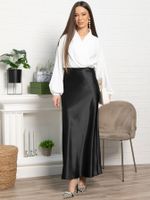 Юбка атласная Эвелин (черная) Ю15258-25М LT Collection