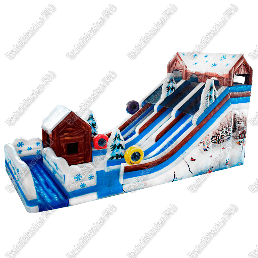 Батут "Зимняя горка Альпы" 16*6*10 m