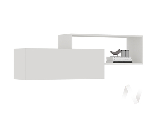 Полка ПЛ 01 МС Хелен ЛДСП (белый/белый шагрень)