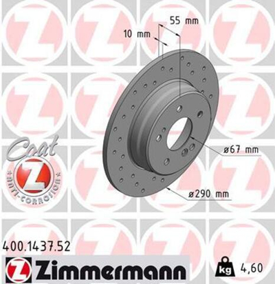 ZIMMERMANN - 400143752-ZIM - Brake Disc