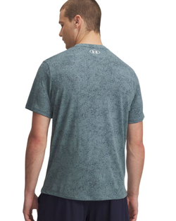 Теннисная футболка Under Armour Tech Novelty - jasper blue/white