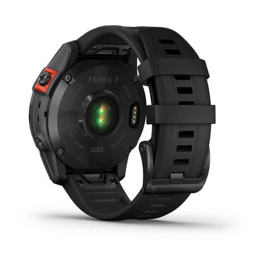 Часы Garmin Fenix 7 Solar, темносерый с черным силиконом 010-02540-11