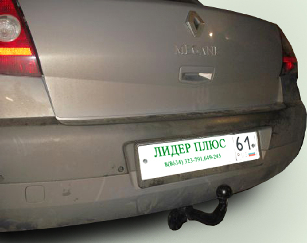 Фаркоп Лидер-Плюс для RENAULT MEGAN 2 (LM) (седан) 2003/09-2009 с электрикой и сертифкатом в комплекте арт.(R103-A)