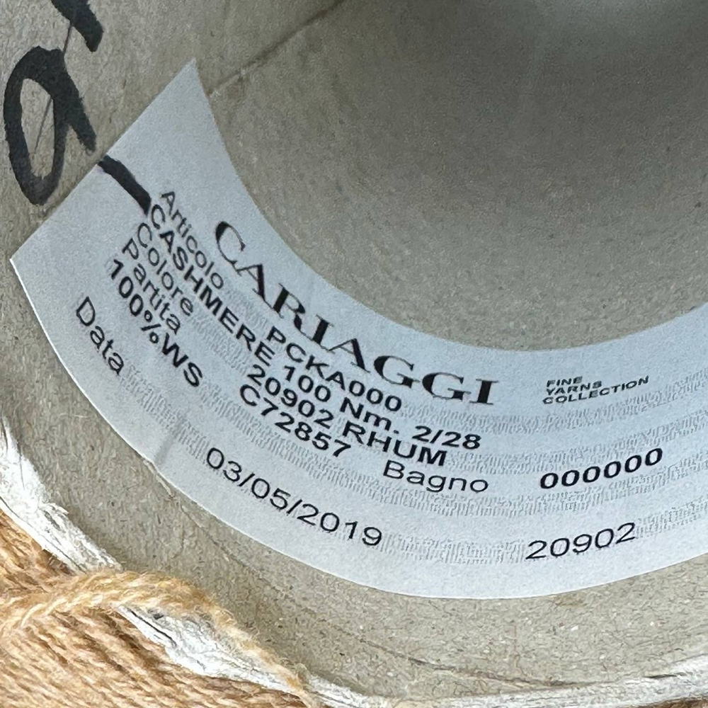CASHMERE - CARIAGGI; 100% кашемир; 1500м/100гр; col. 20902 RHUM, цвет: песочный меланж;