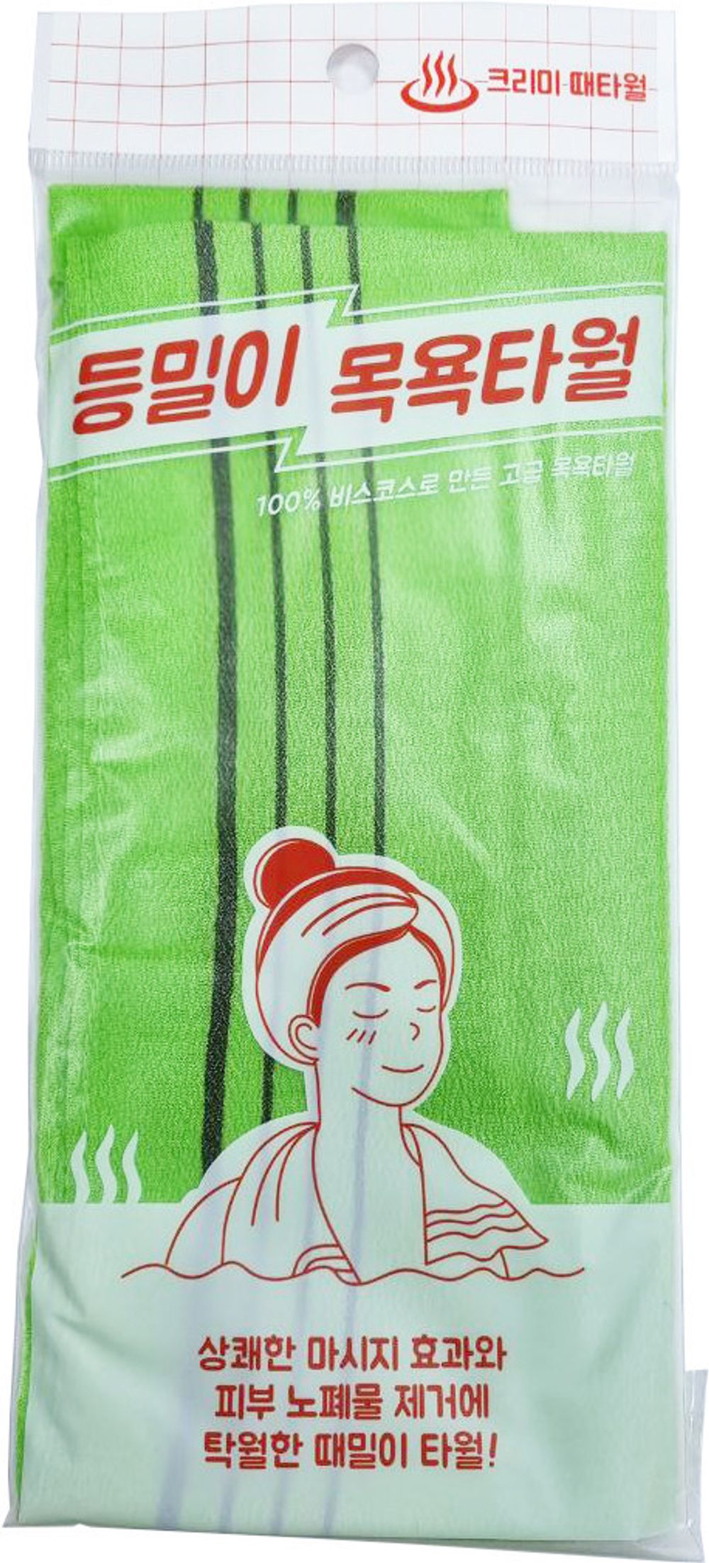 SUNG BO CLEAMY Мочалка для душа Viscose Back Bath Towel (жесткая)  90см х 28см