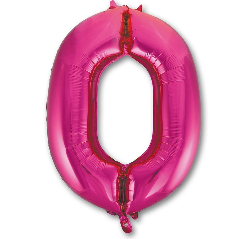 Шар ЦИФРА 0 Fuchsia 40" 102 см