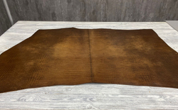 Ременная кожа Crocco Oliva Brown (3,2 мм+) цв. Коричнево-оливковый