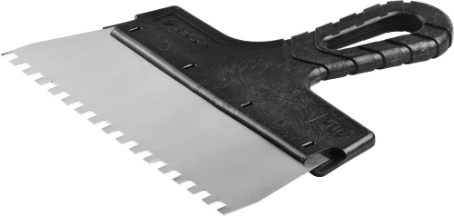 Шпатель ЗУБР ″Мастер″ ФАСАДНЫЙ, нержавеющее полотно, 200мм, зуб 6х6мм