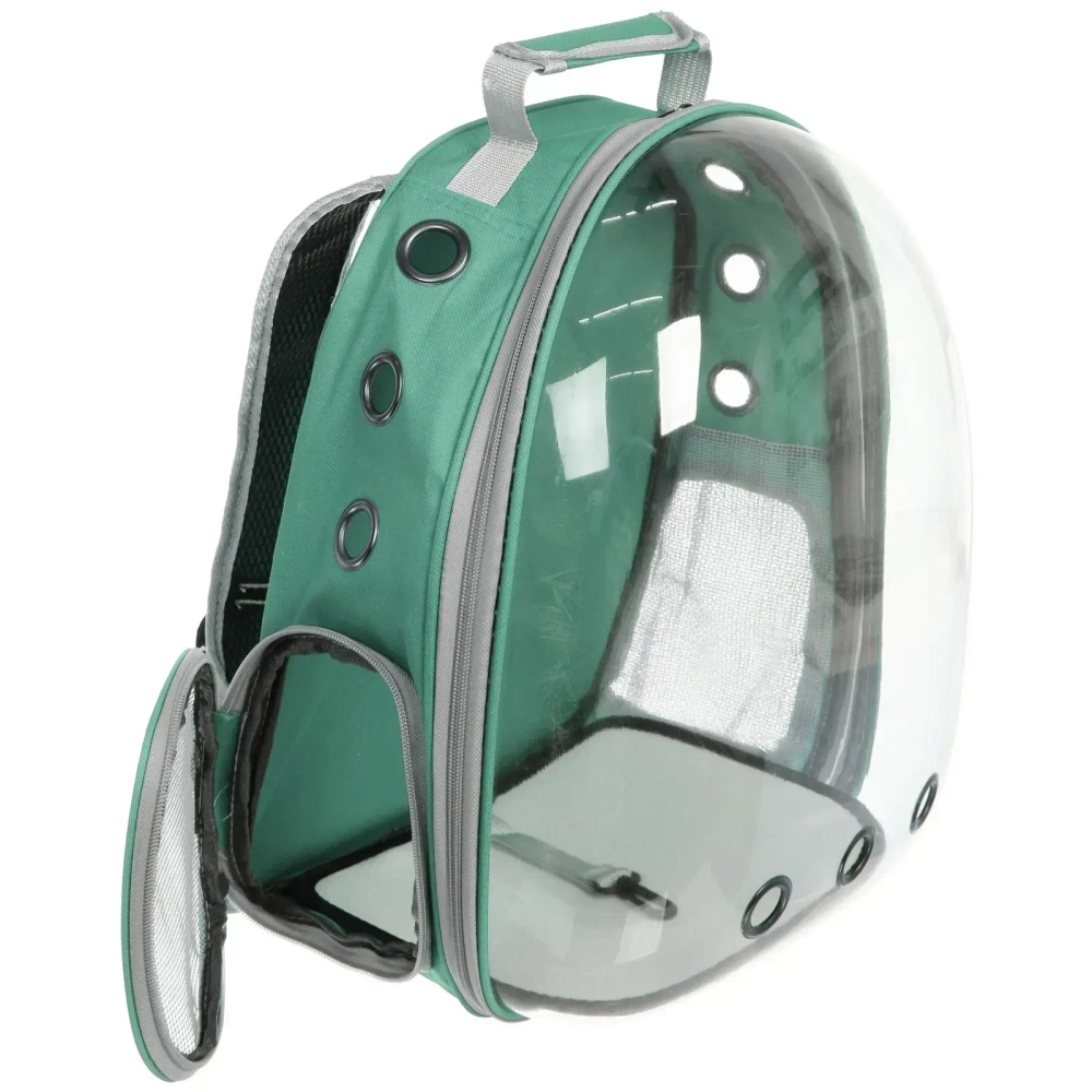 Рюкзак - переноска для животных «ЛЮБИМЫЙ БРО», цвет зеленый, 27*33*43см/до 7кг (Пакет и Лейбл)