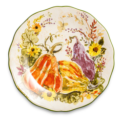 Тарелка закусочная 23см Certified Int Осеннее утро Три вытянутые тыквы