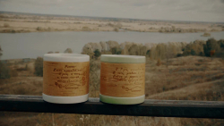 Кружка большая фарфоровая без ручки с цитатами С.А. Есенина на бересте.