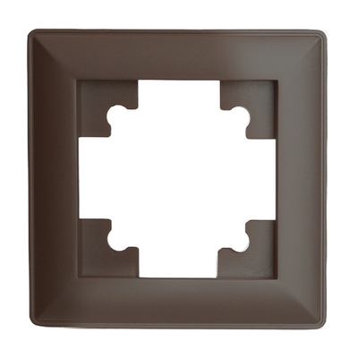Рамка STEKKER, PFR00-7001-04 1-местная, пластик, серия Катрин, шоколад 39817