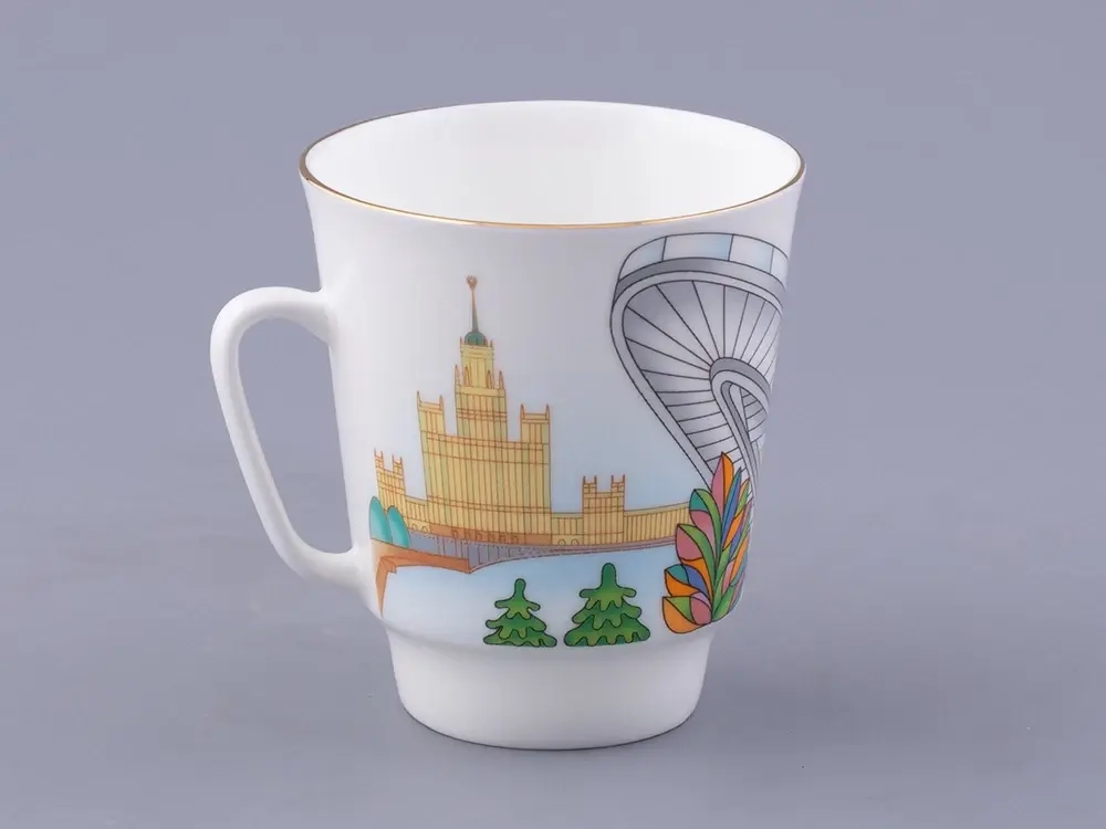 Чашка с блюдцем форма Майская, рисунок Парк Зарядье, арт. 81.32625.00.1