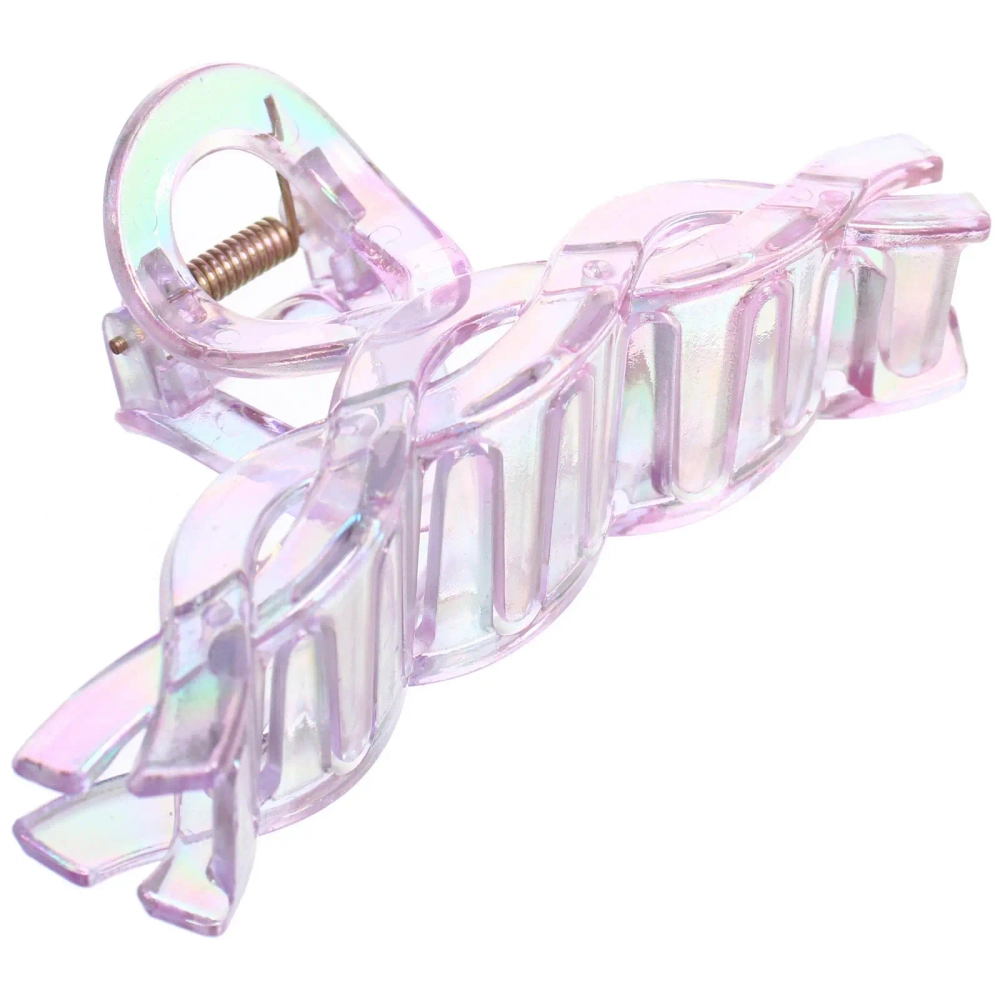 Заколка-краб для волос «Мон Пион», косичка, микс 6 цветов, 11см (Блистер)