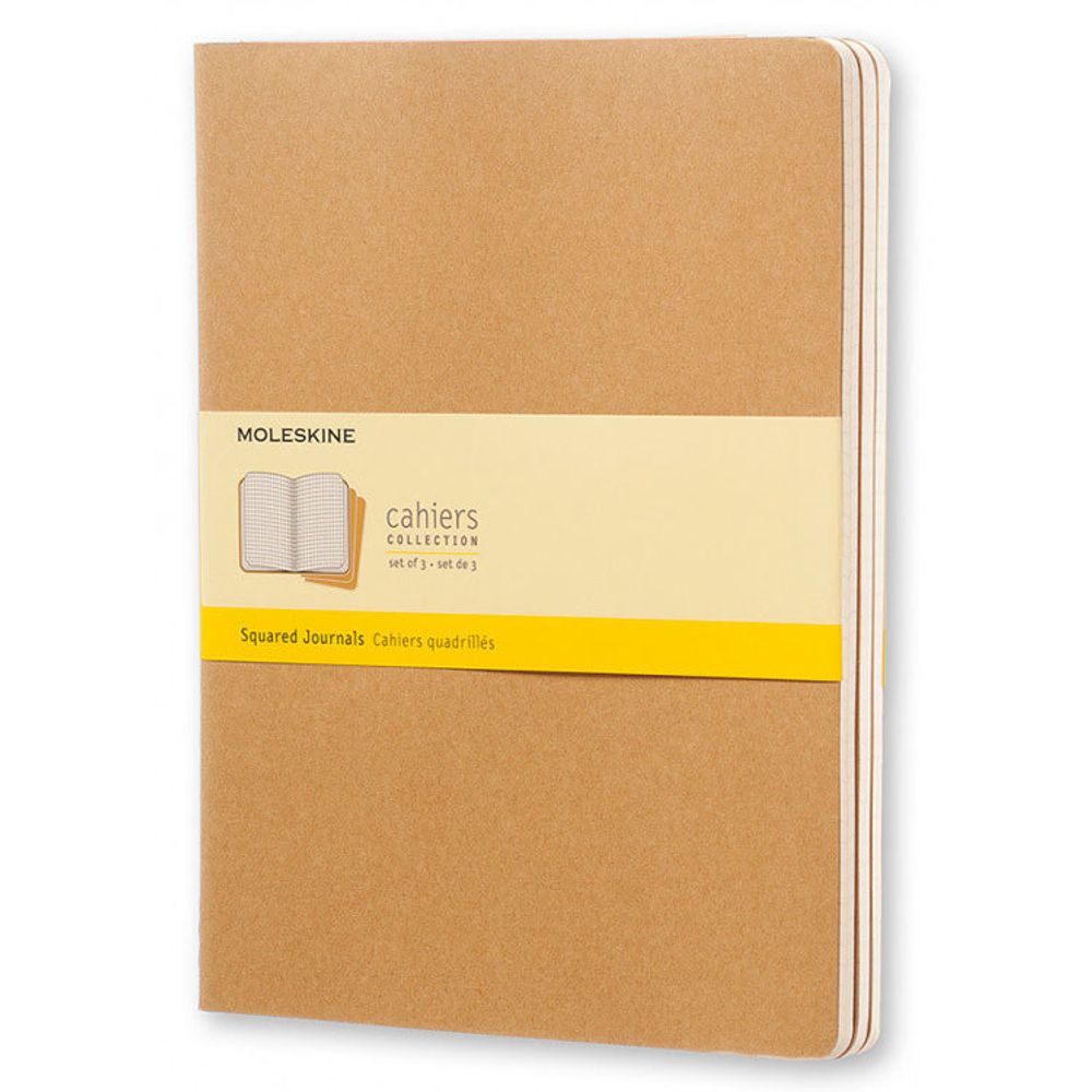 Блокнот Moleskine Cahier XLarge бежевый 3 шт (QP422)