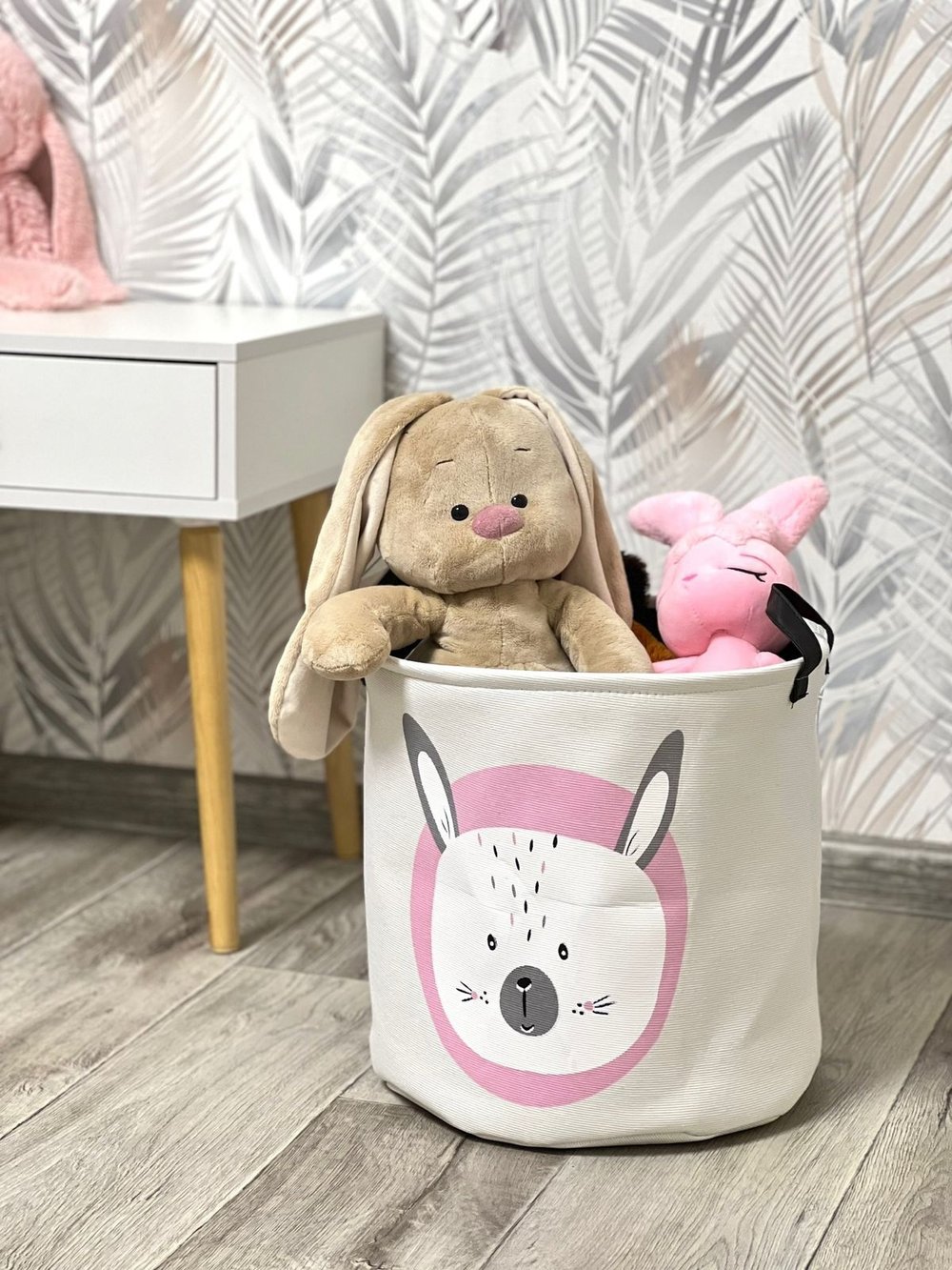 Корзина для белья текстильная (Зайчик)