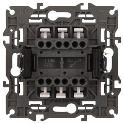 14-1106-02 ЭРА Переключатель двойной, 10АХ-250В, IP20, Эра Elegance, сл.кость