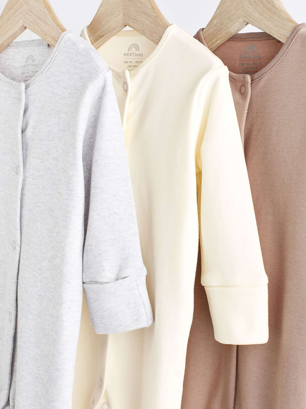 Комбинезон / Cлип для малышей Next 161-767, 3 шт., Серый, Бежевый
