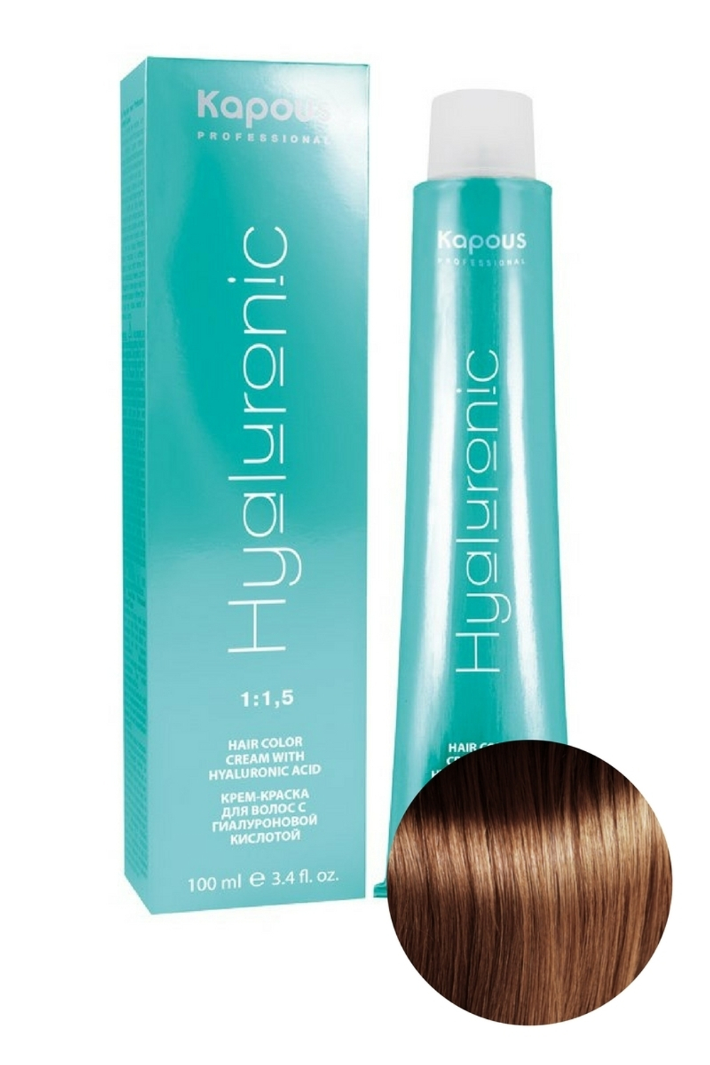 HY 7.4 Блондин медный Крем-краска с Гиалуроновой кислотой 100мл