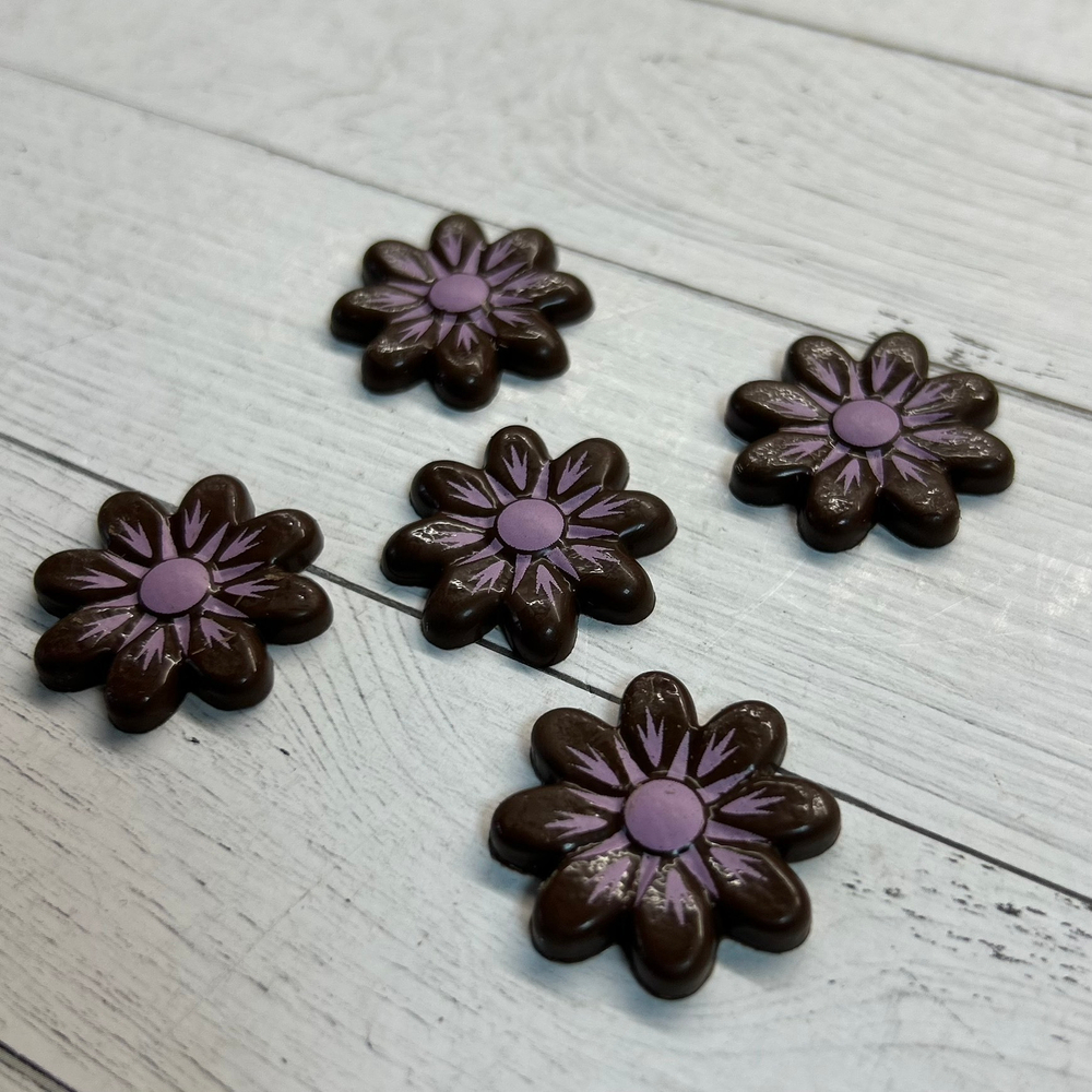 Готовый декор из шоколадной глазури "Цветочек" 5шт