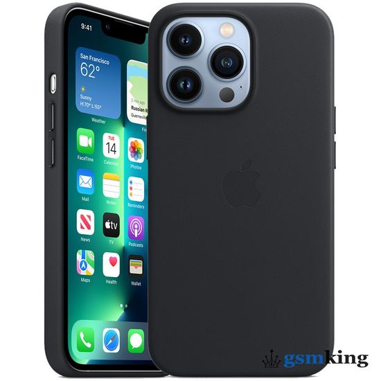 Apple Leather Case with MagSafe iPhone 13 Pro Midnight «Тёмная ночь» MM1H3ZE/A