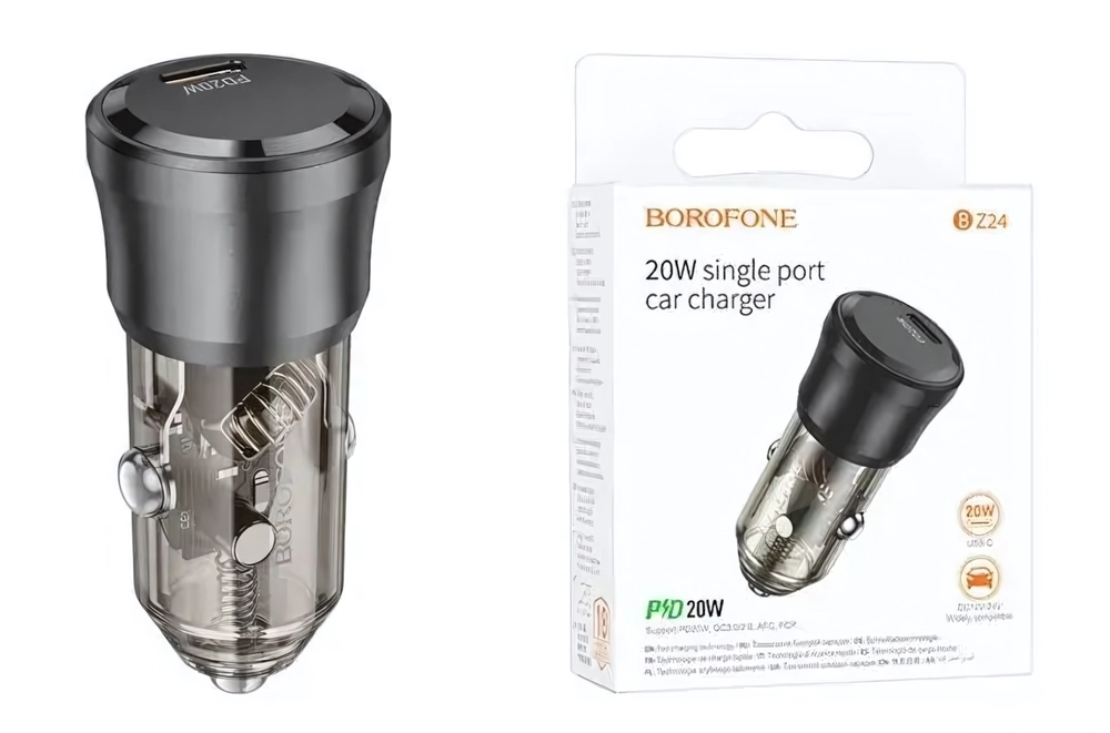Автомобильное зарядное устройство Borofone BZ24 PD20W чёрный