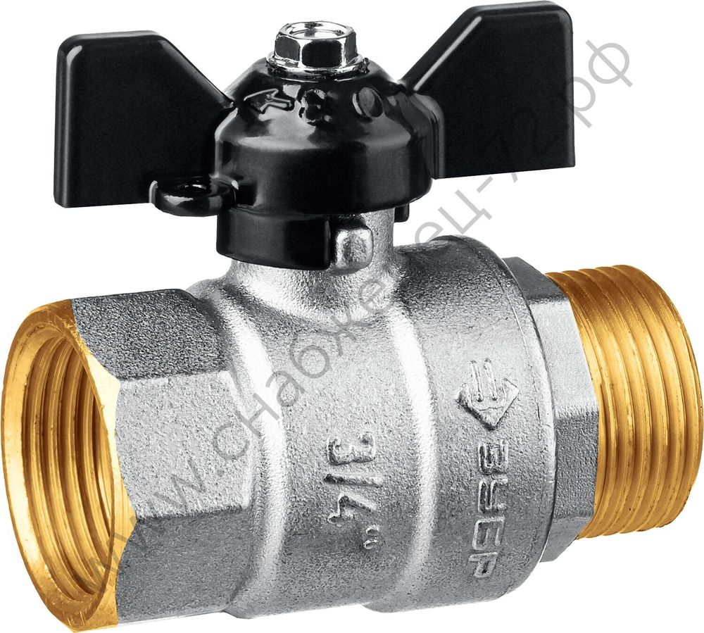 ЗУБР d 3/4″, ручка ″бабочка″, Шаровой кран (51325-3/4)