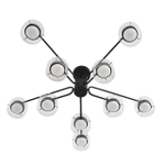 8349/10C COMFI LN26 232 черный/прозрачный, металл/стекло Светильник потолочный LED GX53 10*7W 220V NATALINA