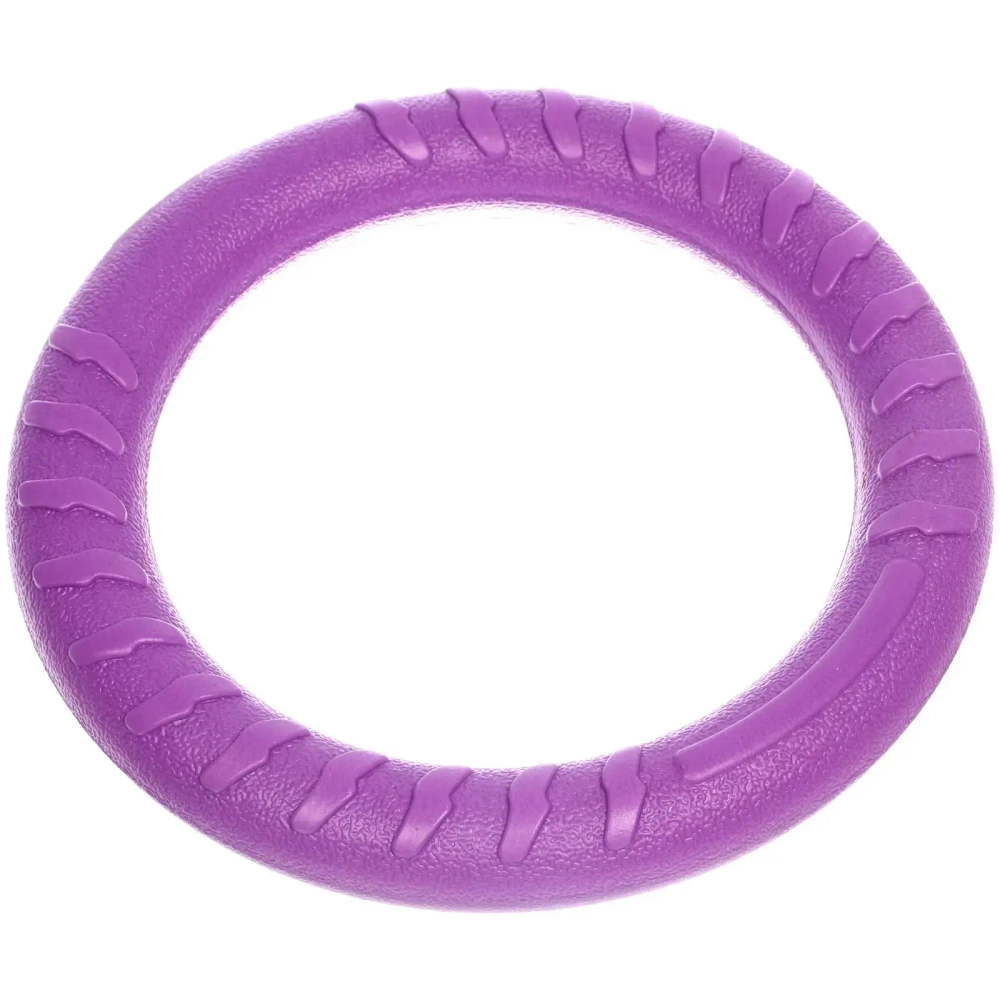 Кольцо - пуллер для собак средних и крупных пород «ЛЮБИМЫЙ БРО», цвет фиолетовый, d - 18.5см (подвес)