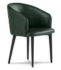 Кресло для посетителей Ruan D зеленая кожа металл