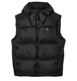 Мужская теннисная жилетка Lacoste Water-Repellent Short Puffed - black