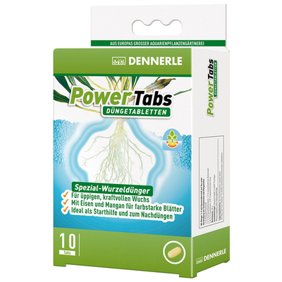 Dennerle Power Tabs - Специальное корневое удобрение для растений, 10 шт на 5-10 растений