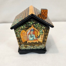 Шкатулка "Чайный домик" с ручной росписью