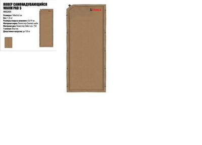 Самонадувающийся коврик Warm Pad 5 BTrace, серия Warm