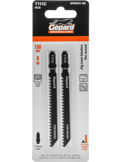 Пилка лобз. по дереву T111C (2 шт.) GEPARD