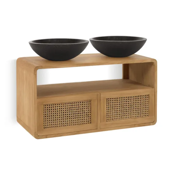 Тумба для ванной из массива тика Sabiela 86x45 см