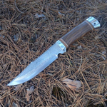 Нож кованый НС-01А Охотник (40Х10С2М) алюминиевые вставки (Златоуст)